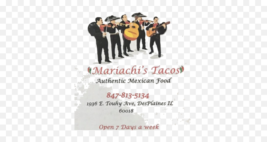 Tacos Menu In Des Plaines Illinois - Spanish Mariachi Emoji,Facebook Emoticon Mariachi