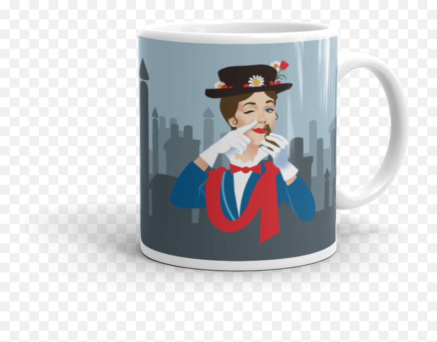 Mary Poppers Mug Emoji,Morning Coffee Emoji