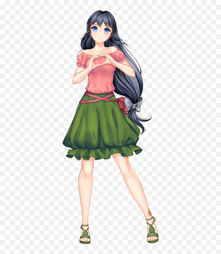 Serious Anime Girl With Black Hair And Green Eyes Emoji,Idolmaster Emojis