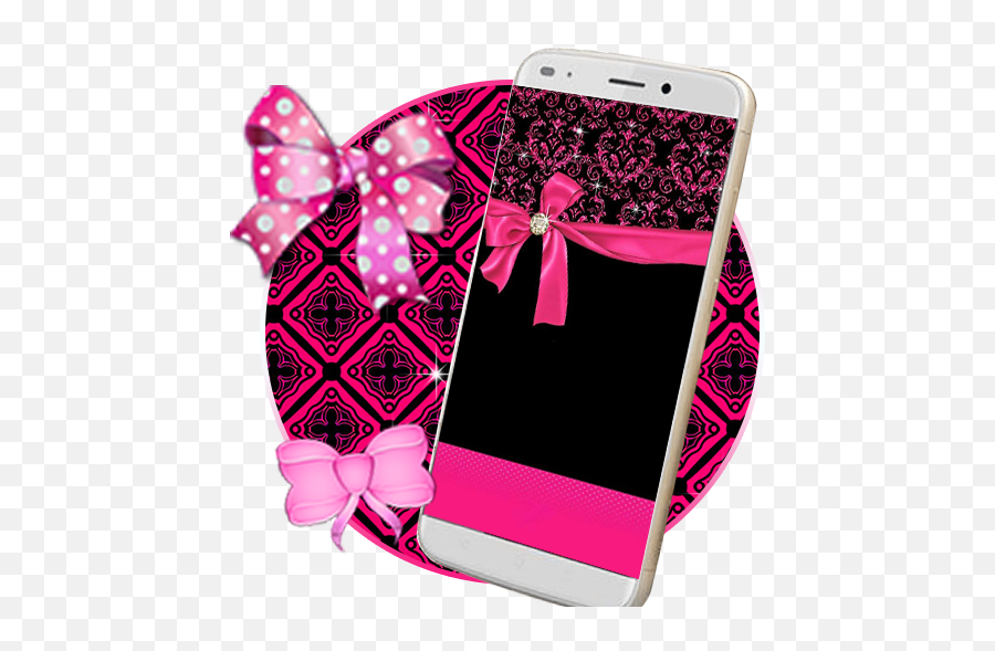 Pink Glitter Bow Live Wallpaper - Apkonline Live Glitter Pink Emoji,Blush Emoji Android