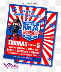 American Ninja Warrior Invitation With Free Thank You Card Emoji,December Birthday Emojis