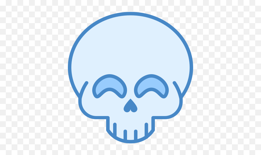Cute Skull Icon In Blue Ui Style Emoji,Emoji Skull Black Flag