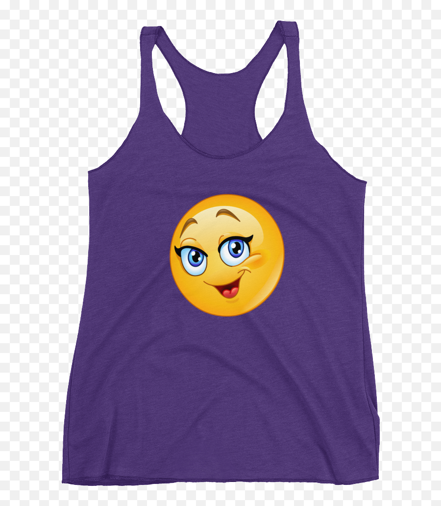 Smile Racerback Tank U2013 Emoji,Rroyal Purple Wolf Emoji