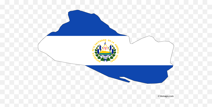 Flag Map Of El Salvador Free Vector Maps Map Vector - El Salvador Flag Map Emoji,Haitian Flag Emoji Iphone