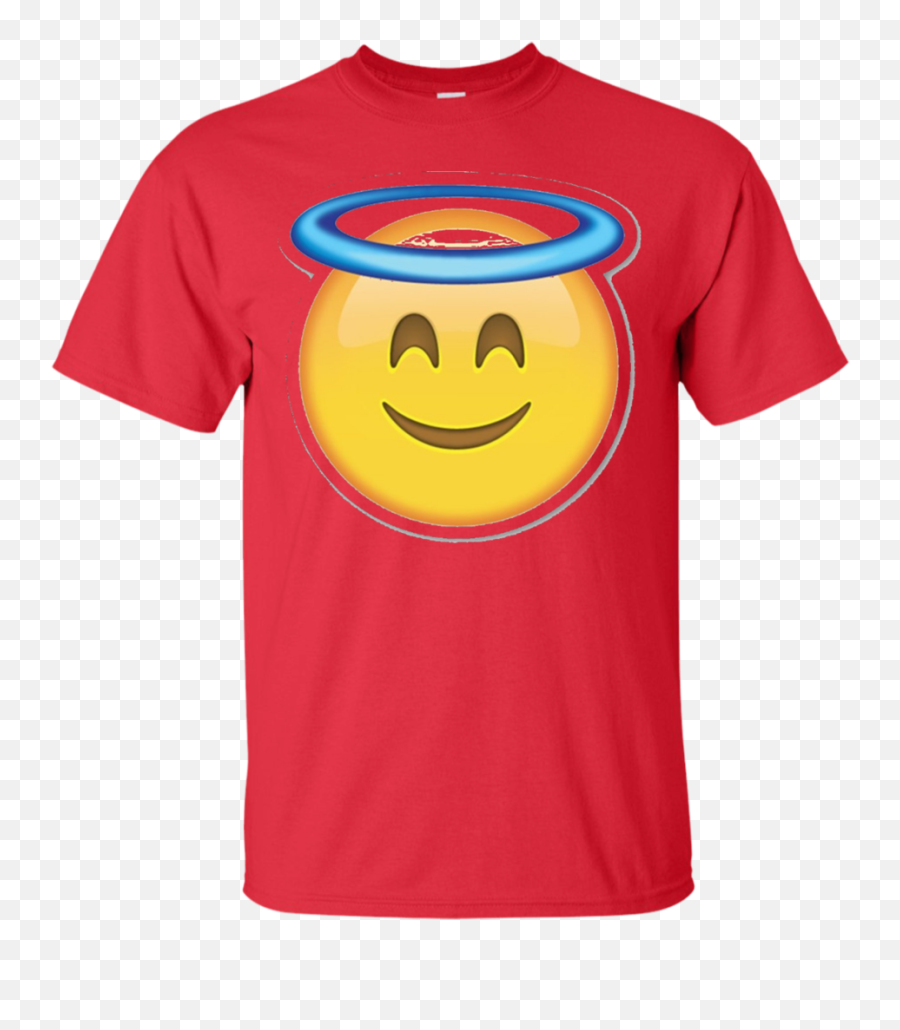 Heaven Angel Ring Smiley Emoji - Rick And Morty Gym Shirt,Angel Emoji Shirt