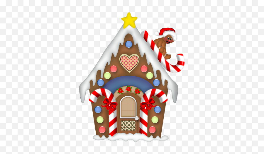 Gingerbread House Png Gingerbread House Png Transparent - Ginger Bread House Clipart Emoji,Gingerbread Emoji