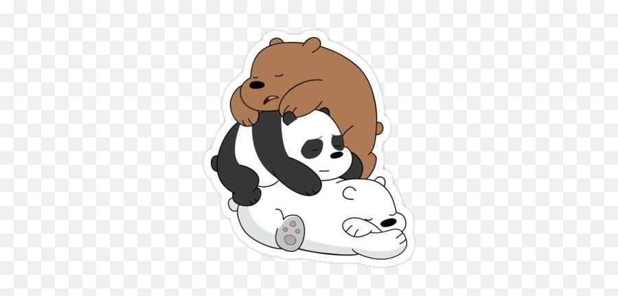 We Bare Bears Aesthetic Posted - We Bare Bears Aesthetic Sticker Emoji,We Bare Bears Emoji