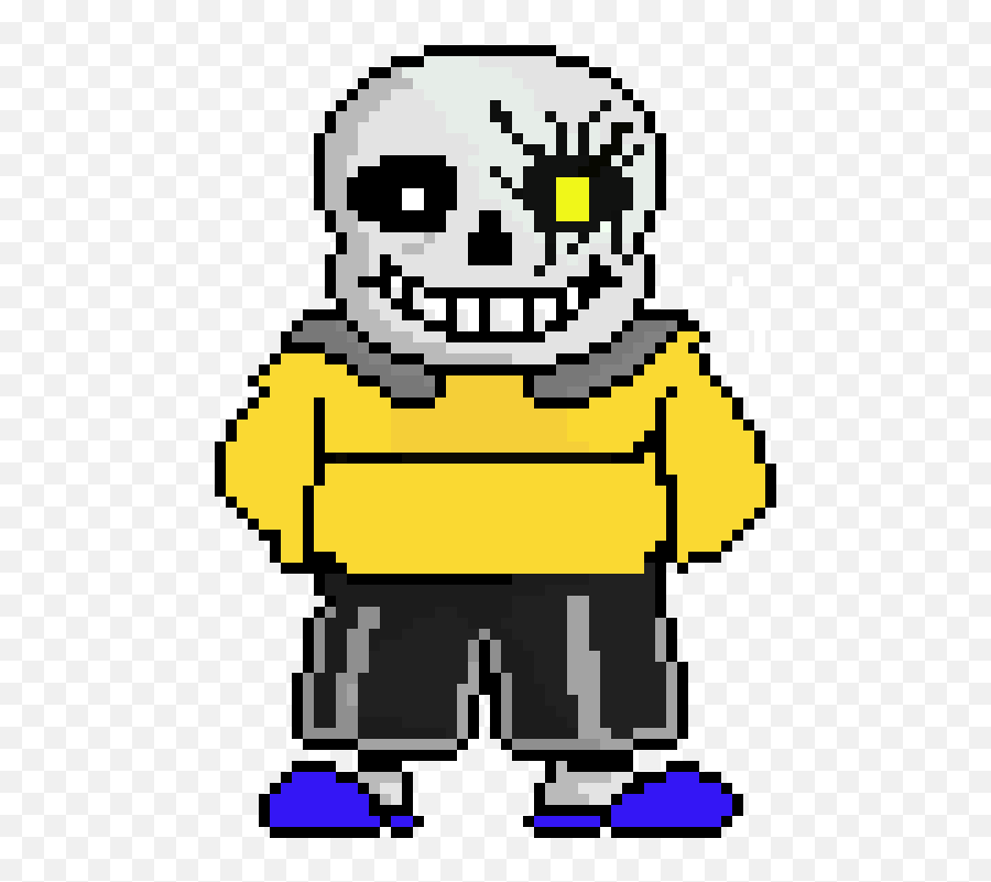 Pixel Art Gallery - Sans Pixel Art With Blue Eye Emoji,Imabee Emoji