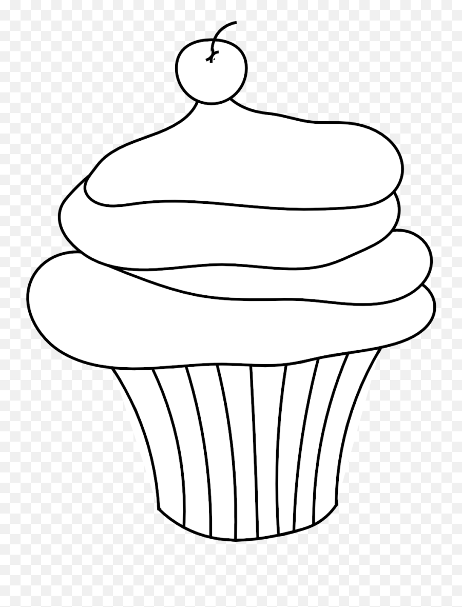 Free Black And White Muffin Download Free Clip Art Free - Cupcakes Drawing White Background Emoji,Emojis Cupcakes