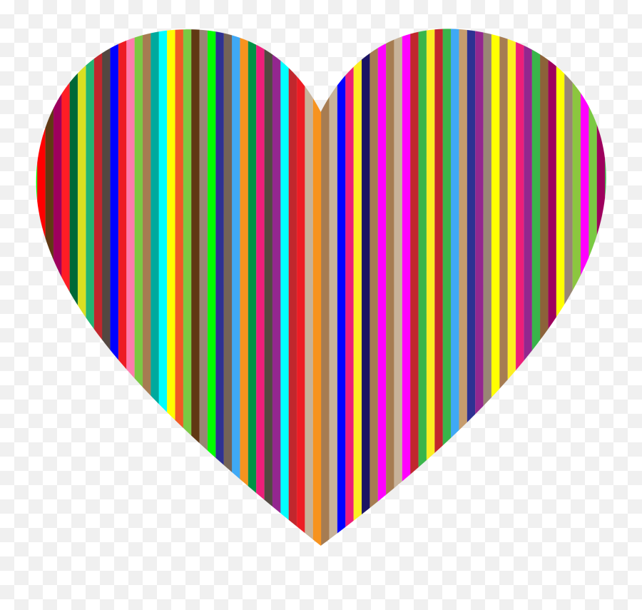 Colorful Vertical Striped Heart By Gdj Love Heart Gif - Girly Emoji,Cyan Heart Emoji