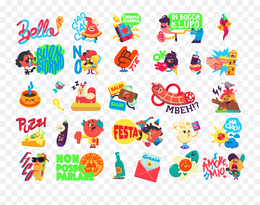 Sticker Design Doodle Art Emoji Stickers - Italian Viber Stickers,Voice Emoji