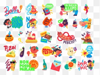 Sticker Design Doodle Art Emoji Stickers - Italian Viber Stickers,Voice Emoji