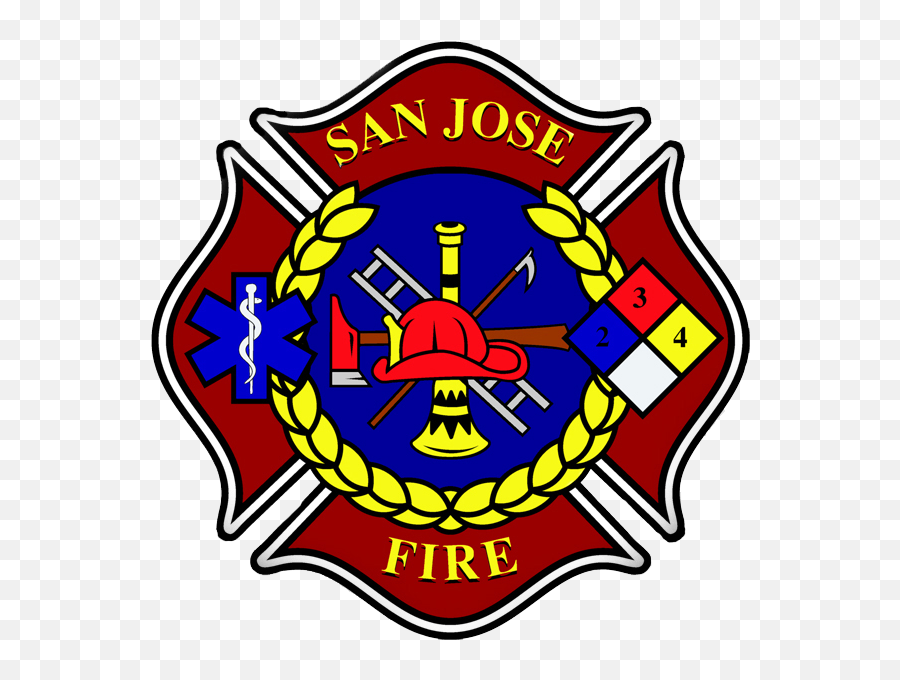 Fireman Clipart Badge - San Jose Fire Department Emoji,San Jose Sharks Emoji