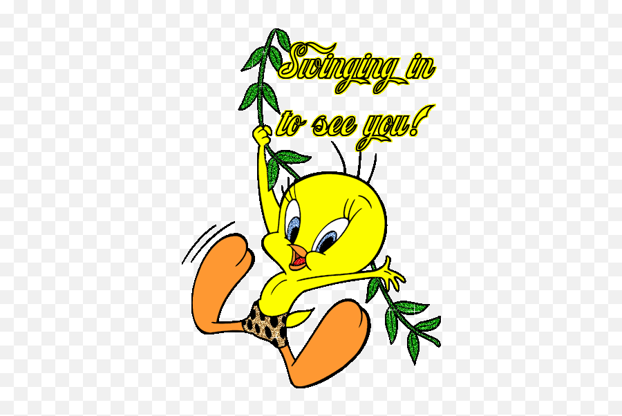 Tweety Bird Quotes Funny Cartoon - Tweety Bird Swinging Emoji,Tweety Emotions