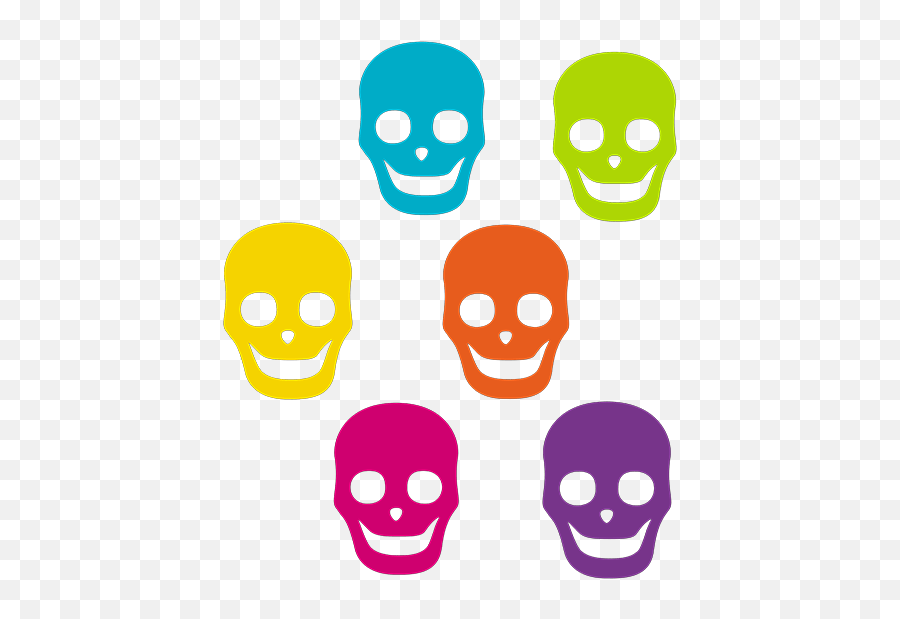 Set Of Magnets - Dot Emoji,Skull Emoticon Small