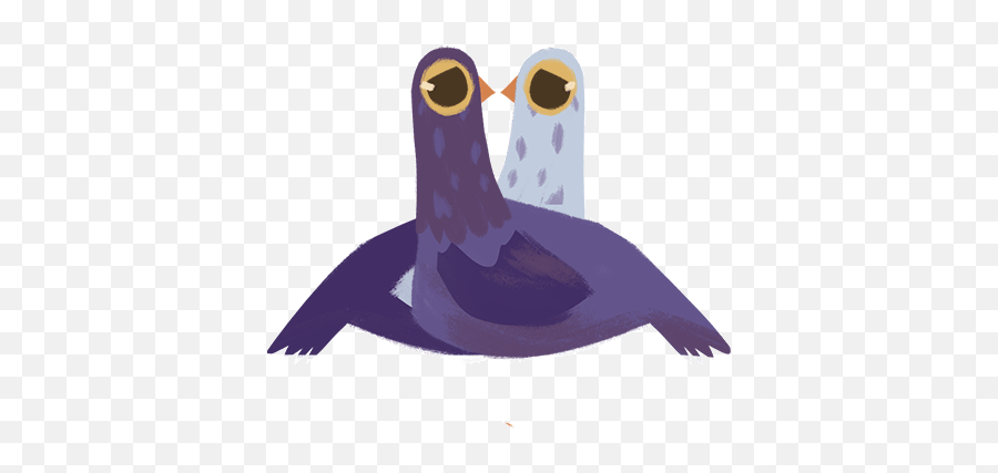 Love Trash Doves - Trash Dove Gif Transparent Emoji,Purple Bird Emoji