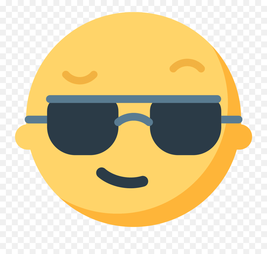 Smiling Face With Sunglasses Emoji - Glasses Face Emoji Png,Smiling Emoji