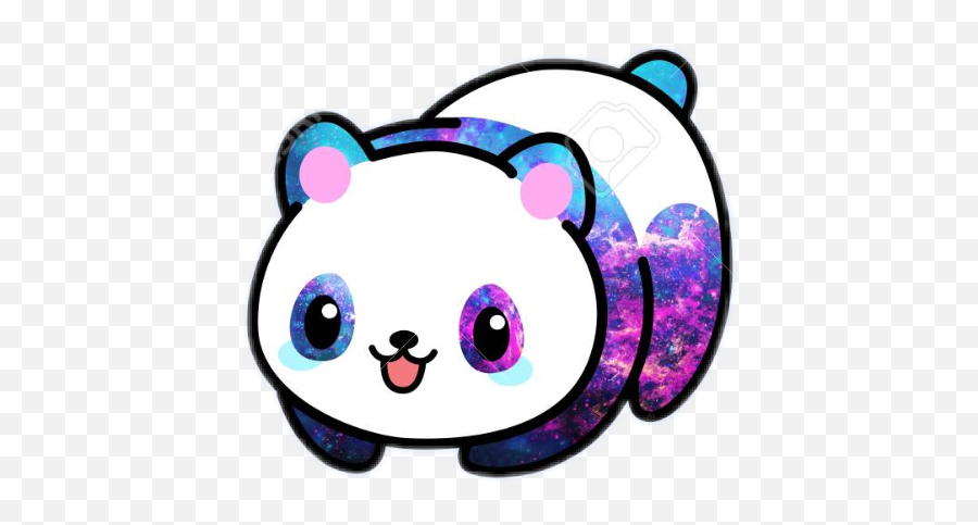 Panda Galaxy Sticker - Galactic Panda Emoji,Panda Emoji Galaxy