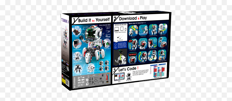 Tobbie Ii Coding Robot - Scientificsonlinecom Tobbie 2 Robot Emoji,Box Game Robot With Emotions