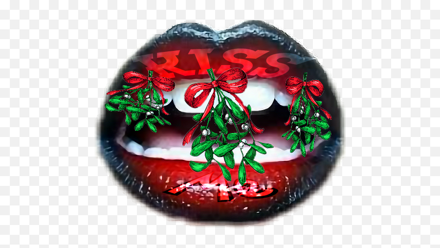 Kissme Mistletoe Christmas Sticker By Weird Gurl 20 - Event Emoji,Mistletoe Emoji