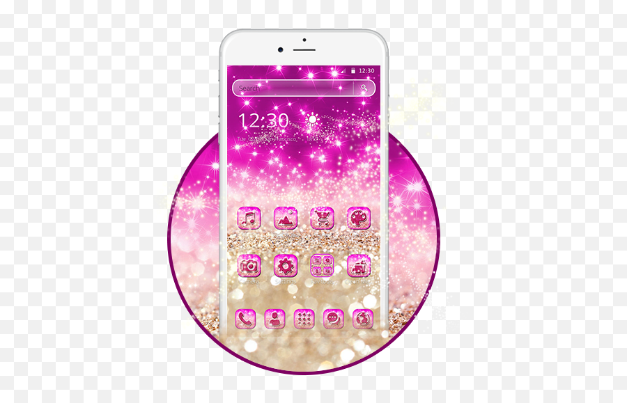 Kawai Salmon Pink Glitter Theme Apk 1 - Iphone Emoji,Pink Glitter Iphone Emojis