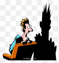 Afraid Of His Own Shadow Royalty Free - Man Afraid Of His Own Shadow Emoji,Afraid Emotion Clip Art