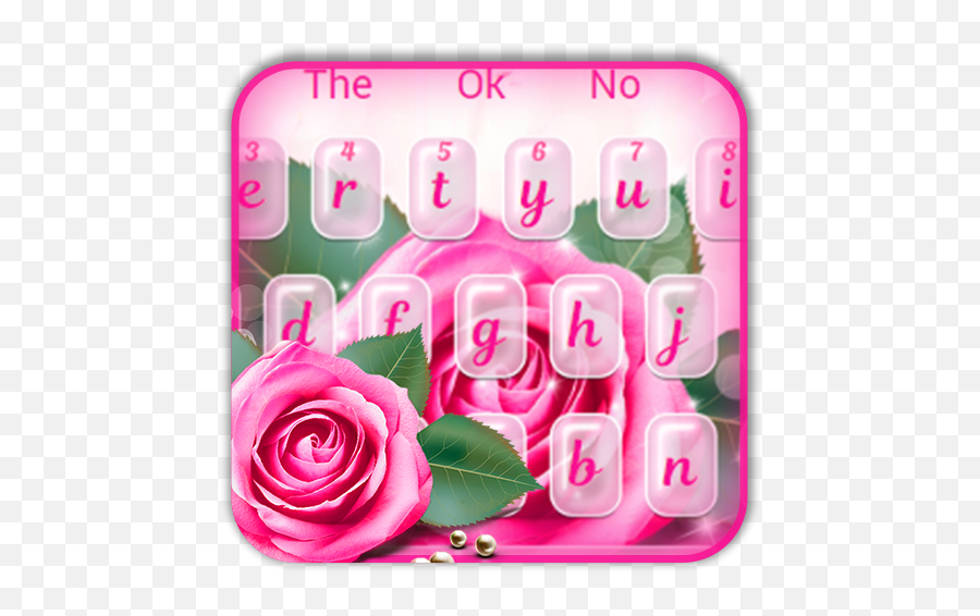 Pink Rose Keyboard Theme - Girly Emoji,Pink Rose Emojis