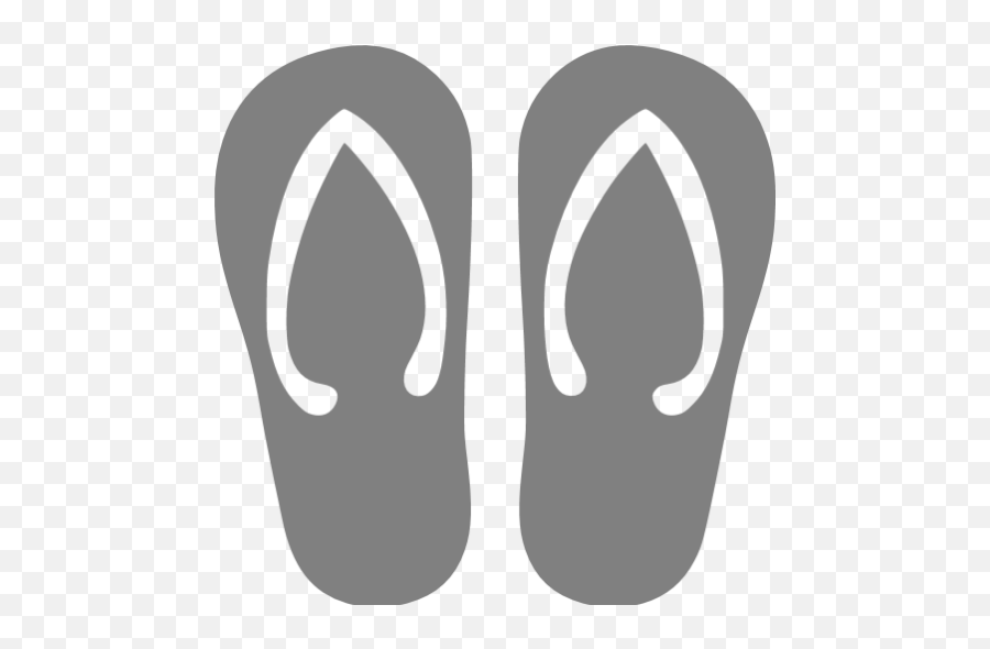Gray Flip Flop Icon - Sandpit Emoji,Flip-flop Emoticons For Facebook