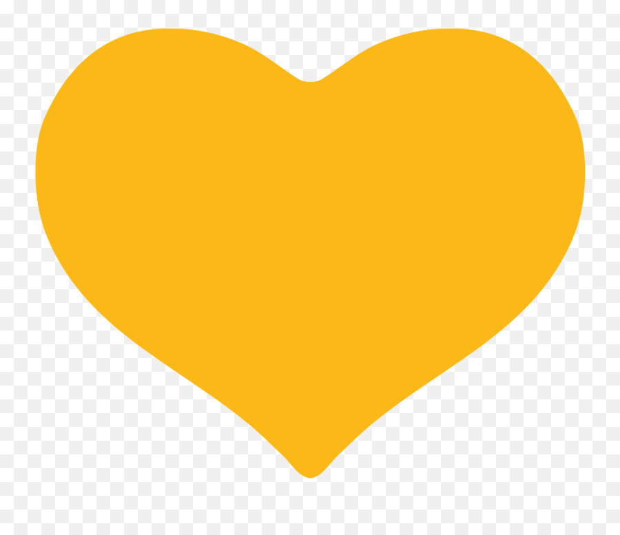 Yellow Heart Emoji Clipart - Yellow Heart Png Transparent,Orange Heart Emoji