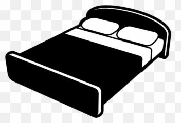 Clip Art Of Black And White Cartoon Bed Free Image Download - Black And White Bed Clipart Emoji,Preoccupied Emotions Clip Art