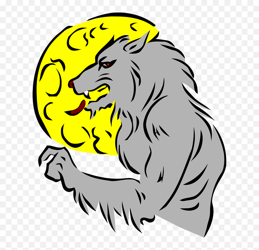 Werewolf And Moon Clipart - Werewolf Pictures For Kids Emoji,Werewolf Emoji