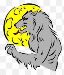 Werewolf And Moon Clipart - Werewolf Pictures For Kids Emoji,Werewolf Emoji