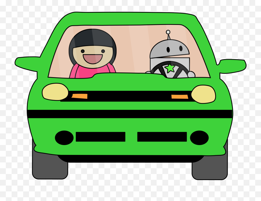 Driving Clipart Pink Car Driving Pink - Robot Driving A Car Emoji,Robot And Car Emoji