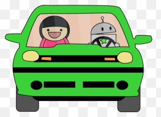 Driving Clipart Pink Car Driving Pink - Robot Driving A Car Emoji,Robot And Car Emoji