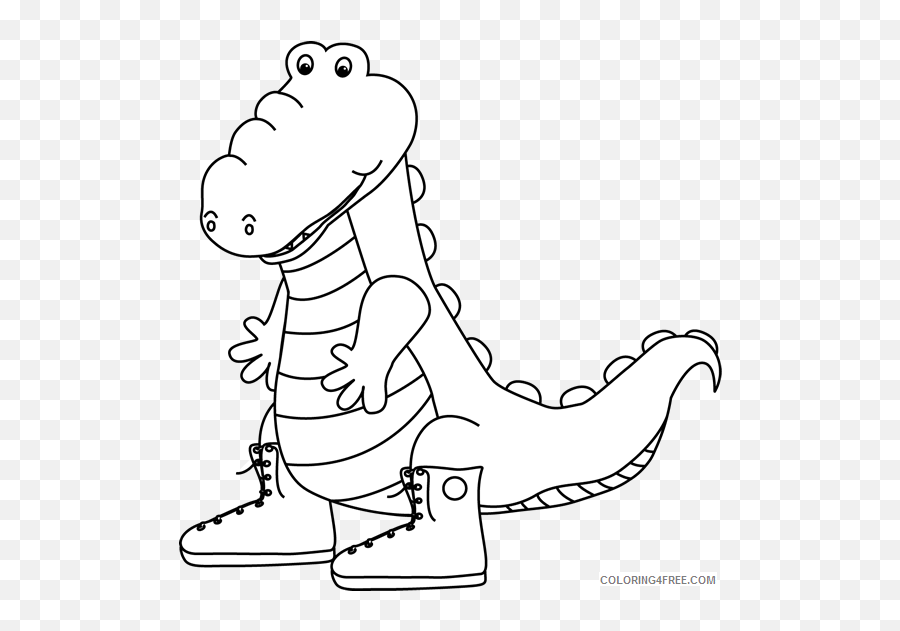 Black And White Alligator Wearing Sneakers Black And White - Dot Emoji,Alligator Emoji