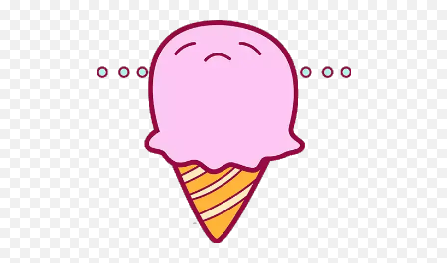 Ice Cream Emoji Samolepky Na Whatsapp - Helado Animado Con Ojitos Cerrados,Ice Cream Emojis