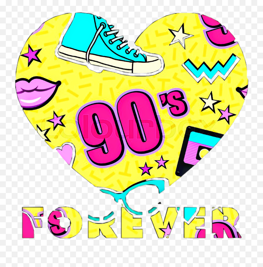 90s 90sforever Heart Freetoedit - 90s Background Clipart Emoji,Cavaliers Emojis Twitter