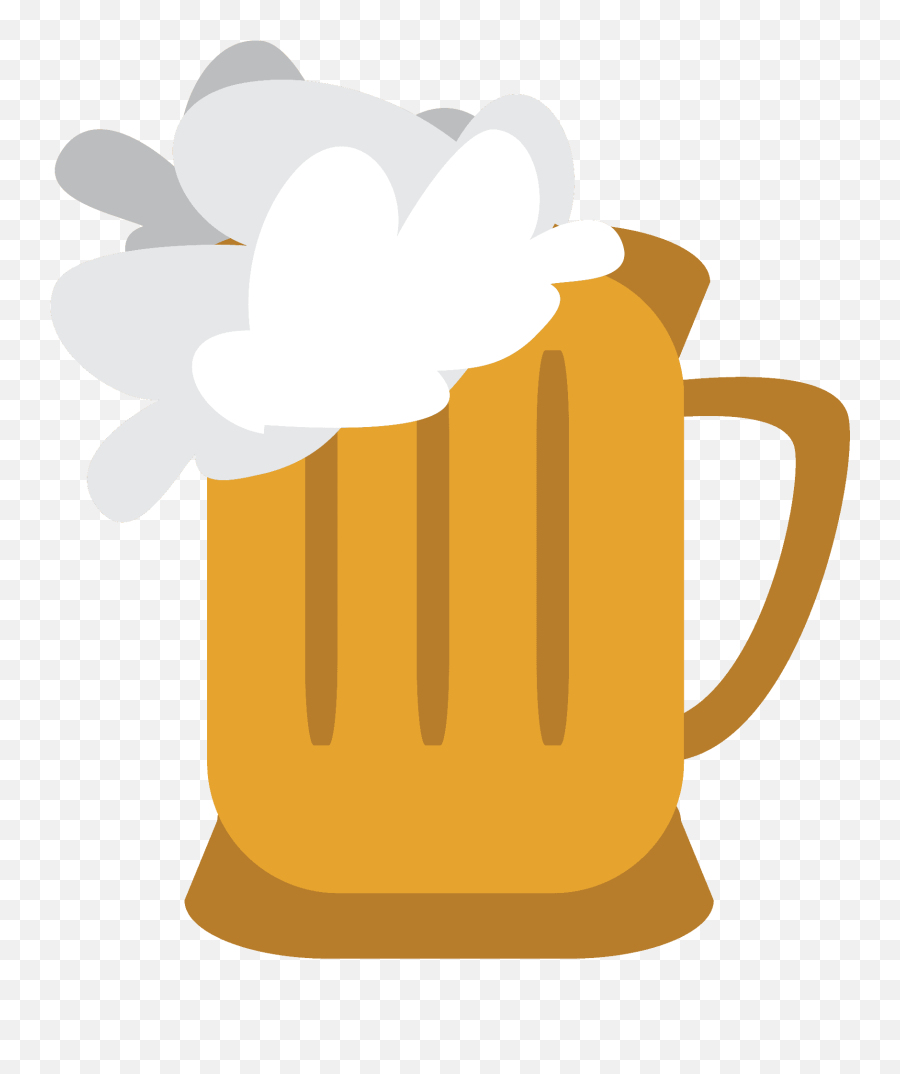 Beer Mug Emoji Clipart - Beer Glassware,Beer Emoji