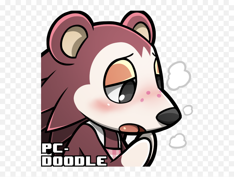 P Sable Able Flushed Emote By Pc - Doodle Fur Affinity Emoji,Blush Discord Emoticon