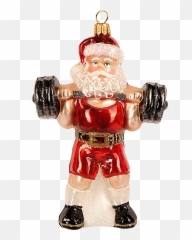 Weightlifting Santa Emoji,Weightlifter Emoticon