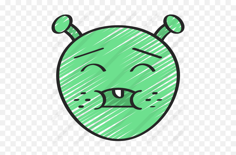 Sick - Happy Emoji,Green Sick Emoji