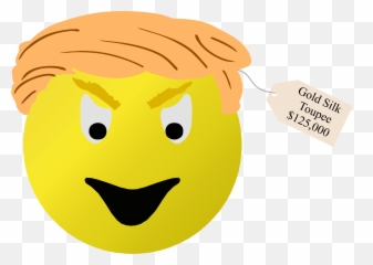 Trump Smiley Face Clip Art Image - Smiley Face Donald Trump Emoji,Donald Trump Emoji