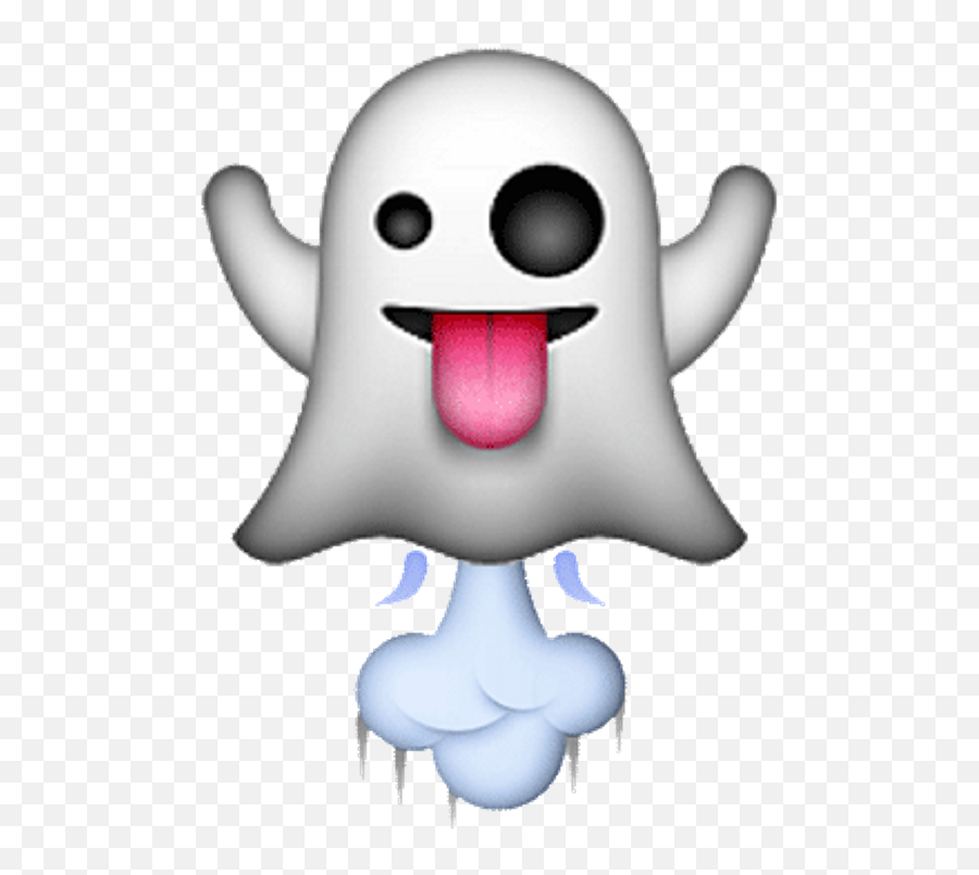 Officialstars Emoji Ghost Tounge White Red Black - Emoji Fantome,Boo Emoji