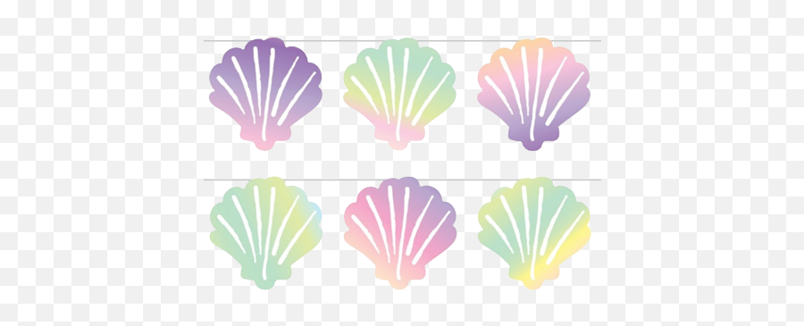 Mermaid Shine Shell Bunting Decoration - Transparent Mermaid Shell Png Emoji,Shell Emoji