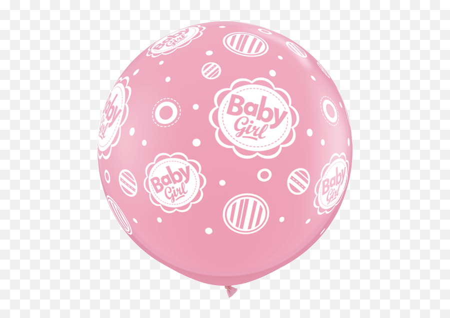 2 X 3u0027 Pink Baby Girl Dots - Around Qualatex Latex Balloons Balloon Emoji,Baby Girl Emoji