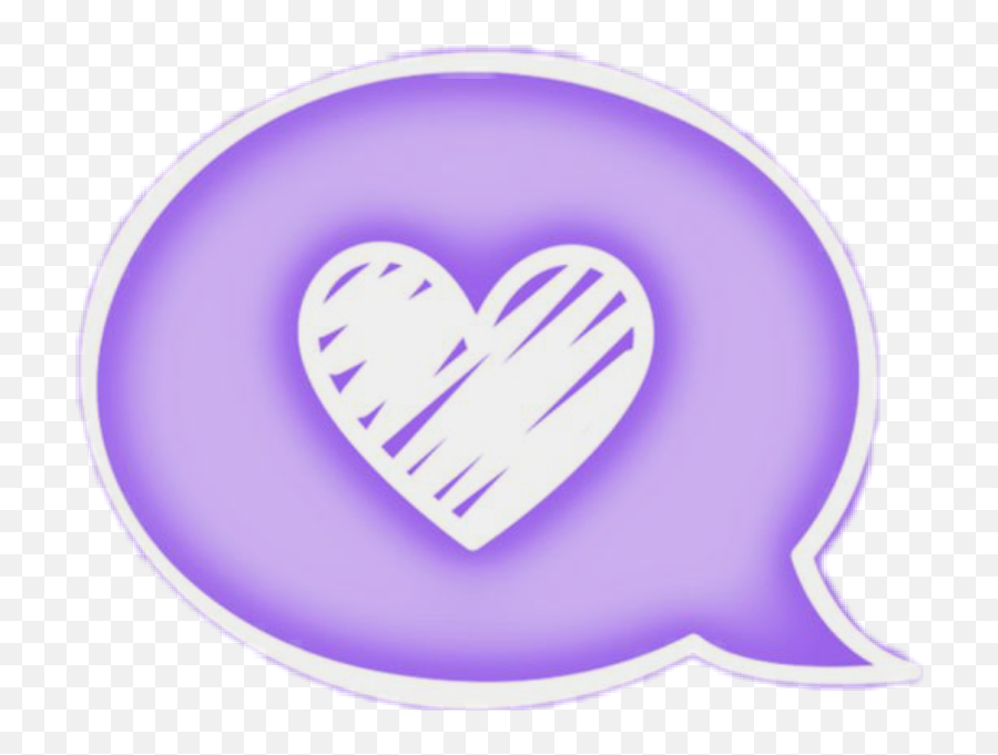 Heart Text Message Purple Sticker By Gela - Corazon Picsart Emoji,Cute Love Emoji Text Messages