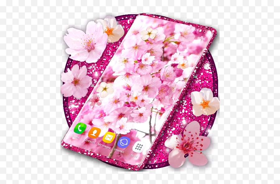Sakura Live Wallpaper Flower Blossom - Girly Emoji,Cherry Blossom Emoji