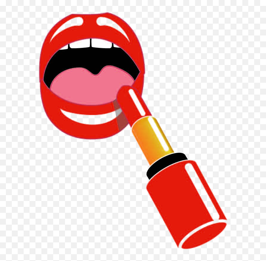 Lipstick Cosmetics Clip Art - Lipstick Lips Cartoon Png Lipstick Graphics Emoji,Lip Stick Emoji