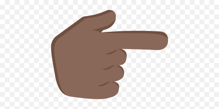 Dark Skin Tone Emoji - Hand Point Right Side,Peace Finger Emoji