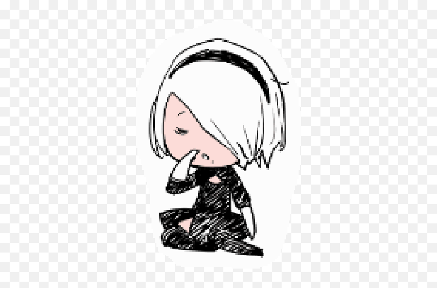 Nier Automata - Nier Automata Stickers Whatsapp Emoji,Nier Automata Emoji